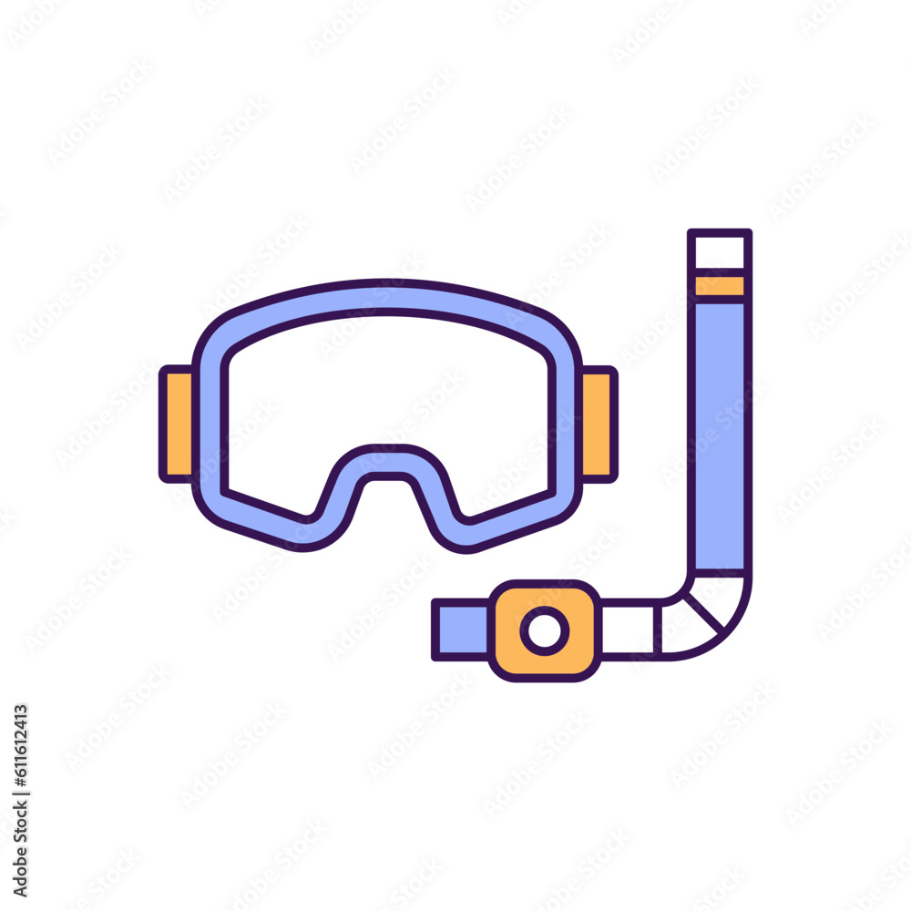 Fototapeta premium Ski glasses Vector Icon easily modify