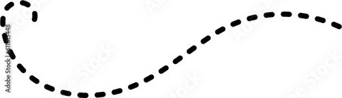Decorative Dotted Curved Line Vector