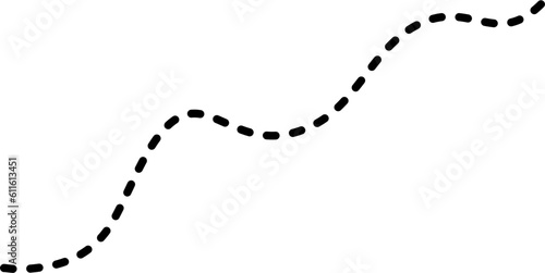 Decoration Dotted Curved Line Vector