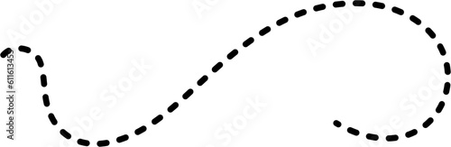 Minimal Dotted Curved Line Vector