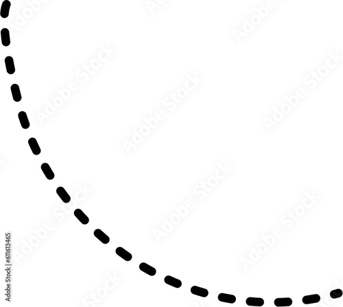 Curvy Dotted Curved Line Vector