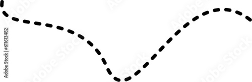 Abstract Dotted Curved Line Vector