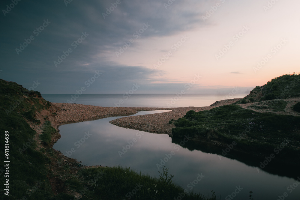Fototapeta premium A calm sunset at a quiet beach