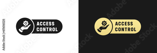 Access control sign or Access control logo vector isolated in flat style. Best Access control sign vector for product packaging design element. Access control logo for service design element.