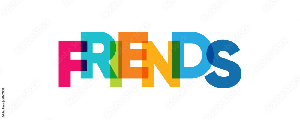 Friends Colorful Text T-Shirt Graphic Friends Colorful Text T-Shirt Graphic