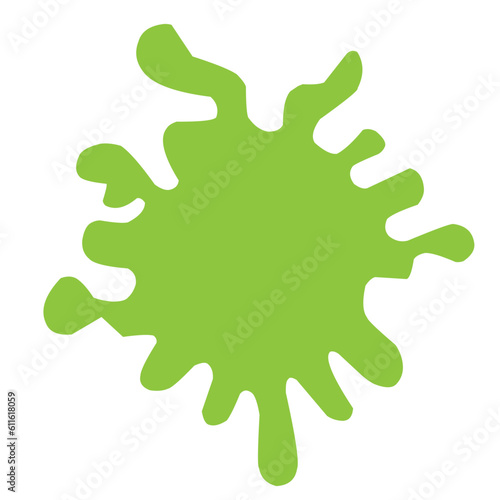 Abstract Green Ink Splat 