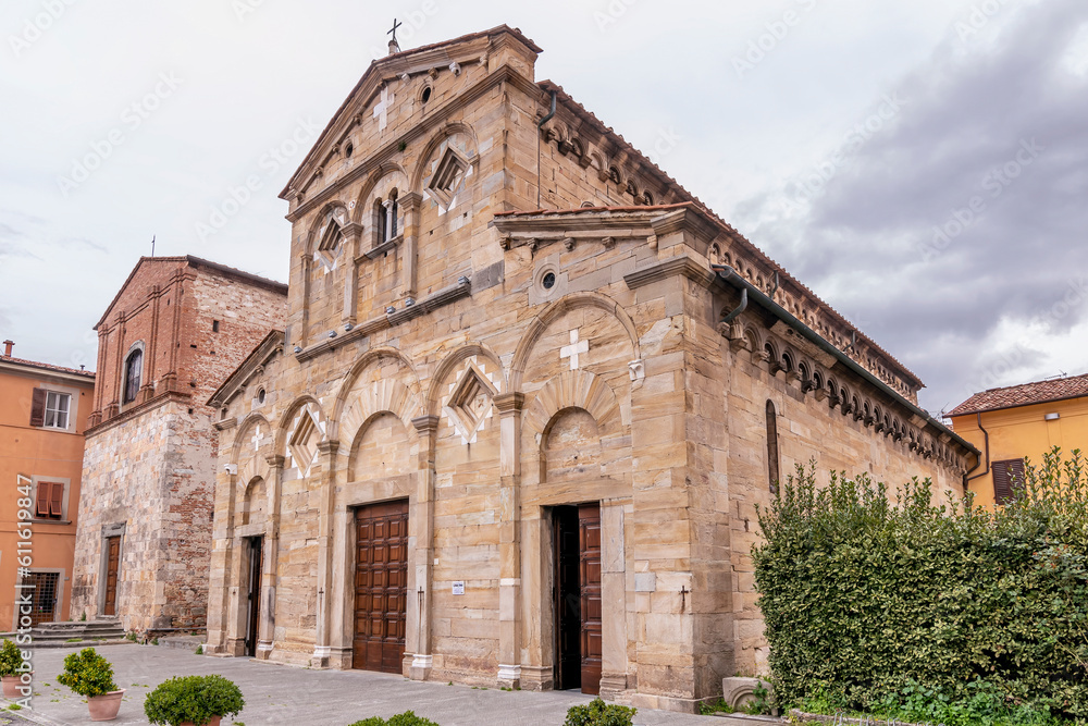 The complex of the Romanesque parish church of San Giovanni and Santa Maria Assunta, Cascina, Pisa, Italy