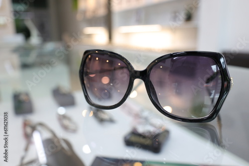 sunglasses in the glass