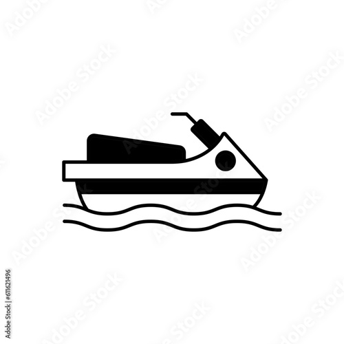 Sea jet Vector Icon easily modify

