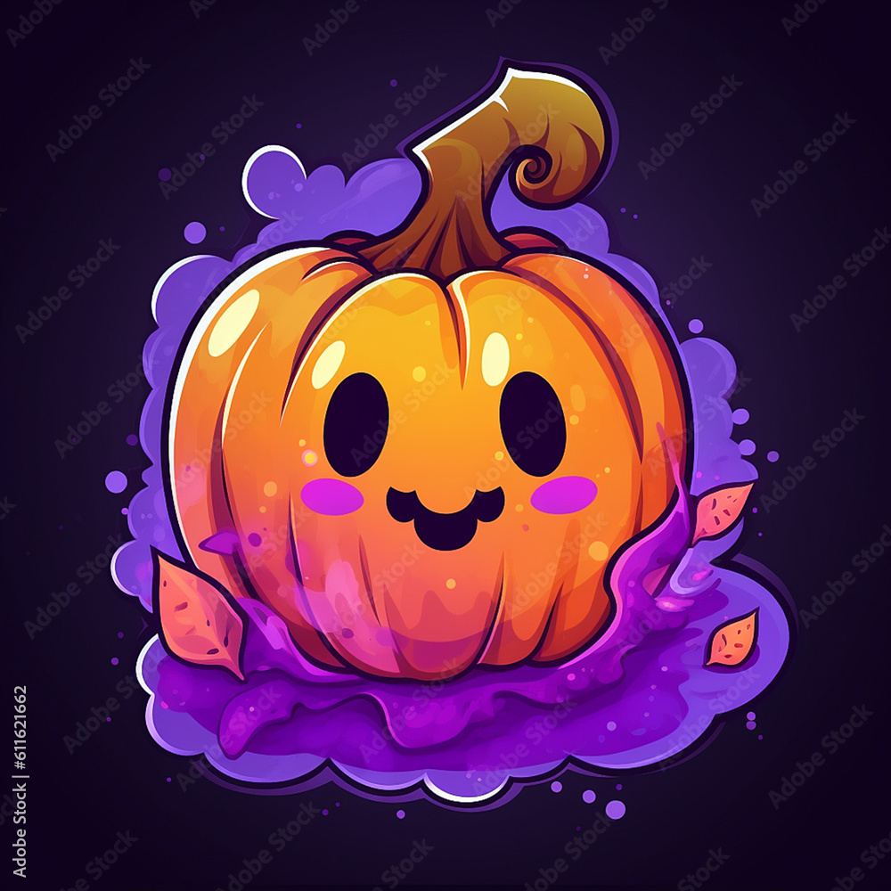 Fototapeta premium cute little halloween cartoon