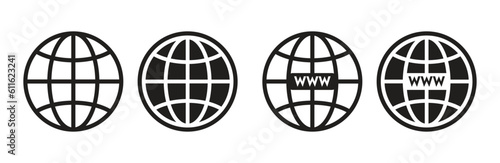 Website icon set.glob icons, Web icons vector