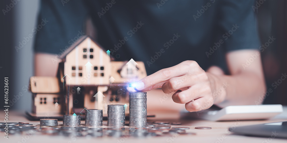 concept of saving money for investment in building houses and residences ,appraisal of property value ,Buying or mortgaging a home ,Investment loan approval,Finding location to invest in real estate