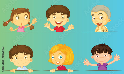 set of cartoon people photo