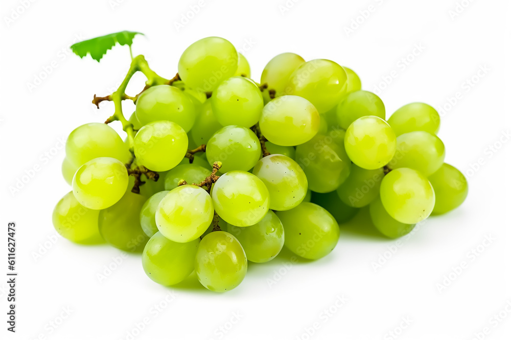 Seasonal grapes fruit isolated on white background