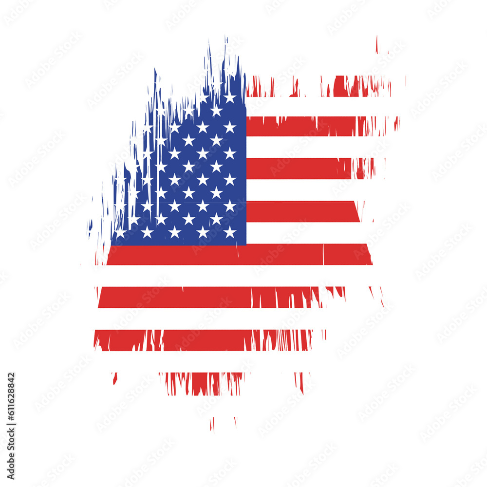 Brush Flag United States Transparent Background Usa Brush Watercolour