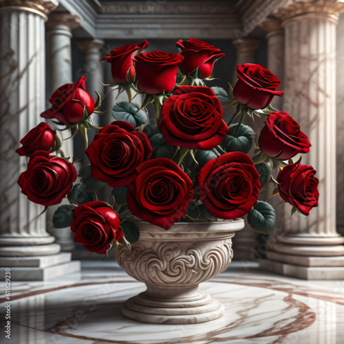 bouquet of red roses