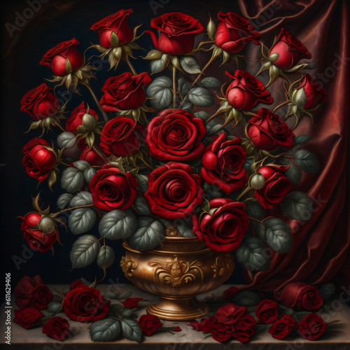 bouquet of red roses