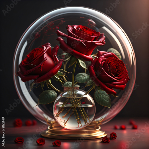 bouquet of red roses