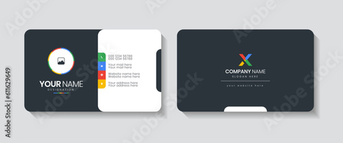 Professional elegant modern creative and clean business card, id visiting card, void, grab, introduction, bulletin, recruitment and contact us visiting card