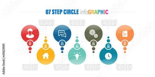 10 to 8 step process modern circle infographic diagram. elegant template of circles and waves. Business concept of 10 to 8 options. Modern design vector element in different colors with labels.