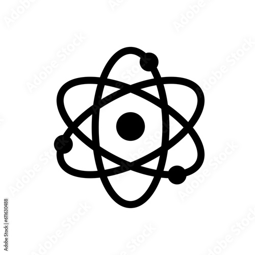 atom symbol isolated on white