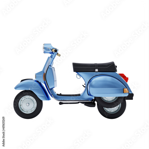 vintage scooter isolated