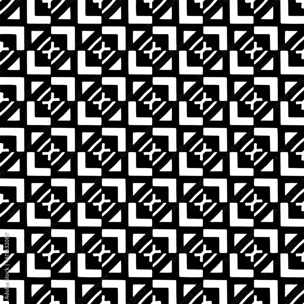 Grunge background with abstract shapes. Black and white texture. Seamless monochrome repeating pattern for decor, fabric, cloth. Grunge background with abstract shapes. Black and white texture. Seamless monochrome repeating pattern for decor, fabric, cloth.