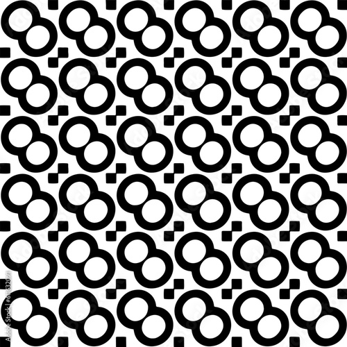  Grunge background with abstract shapes. Black and white texture. Seamless monochrome repeating pattern for decor, fabric, cloth.