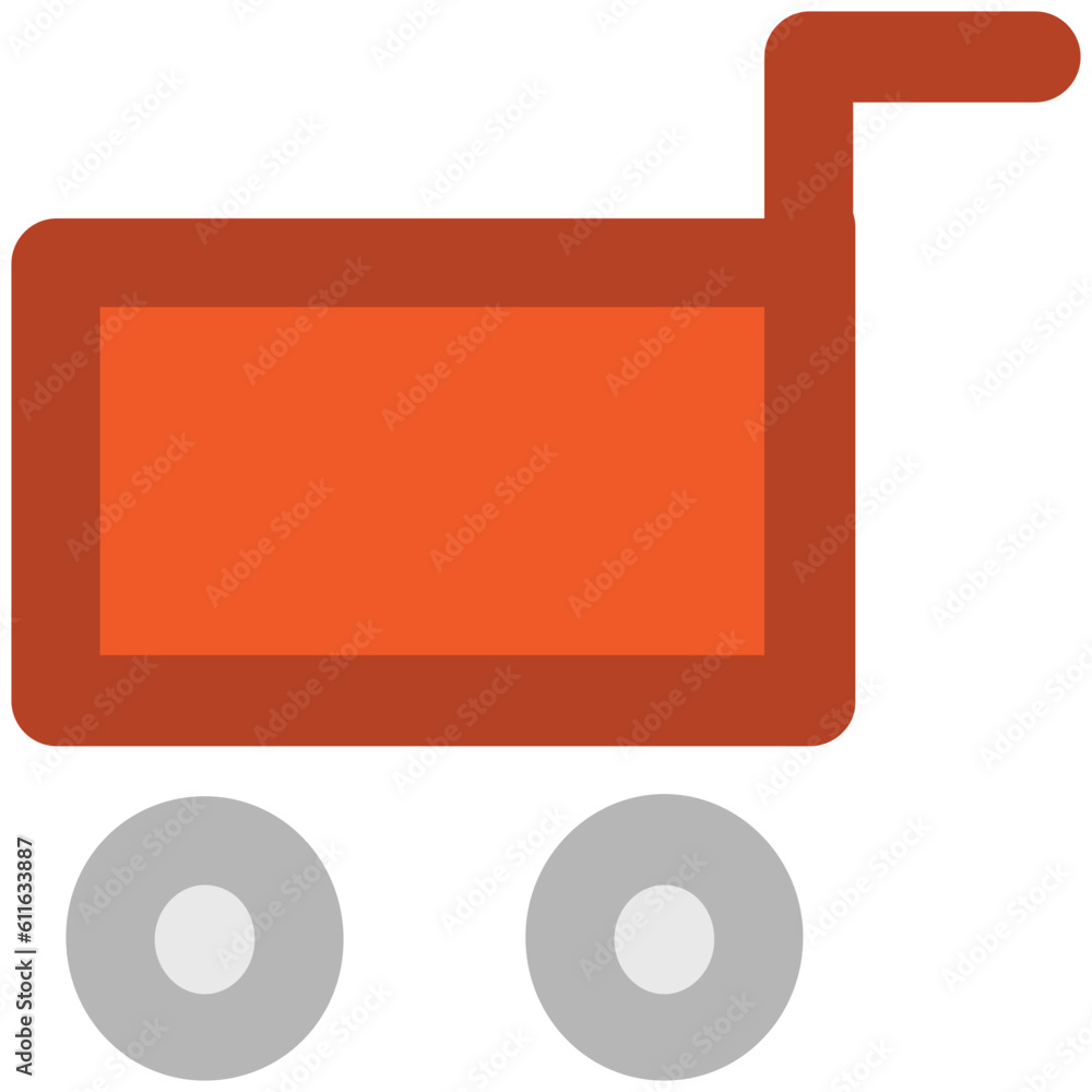 An icon design of shopping basket An icon design of shopping basket