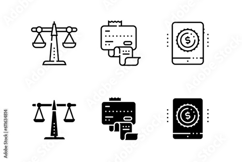 Boxy Icons - Line icons about finance, e-commerce, business, card, phone 