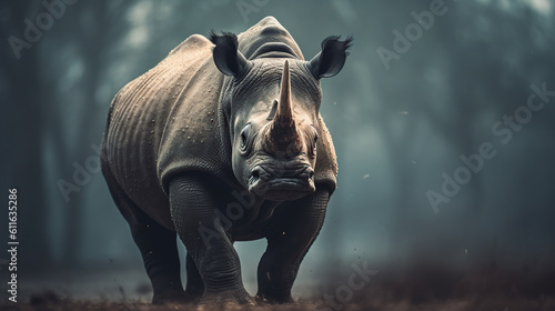 Obraz na plátně rhino Generative AI