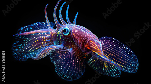 Fotografiet creature deep sea Generative AI, Generative, AI