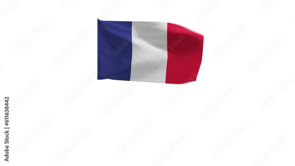 3D rendering of the flag of France waving in the wind. 3D rendering of the flag of France waving in the wind.