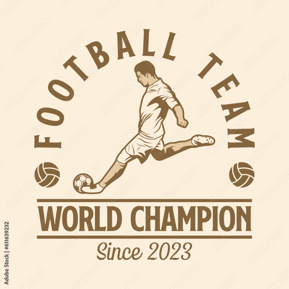 Vintage soccer Logo or football club sign badge isolated. Vintage football logo vector design