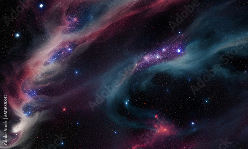 background with nebula and stars with space  projection space and cosmic dust Generative AI