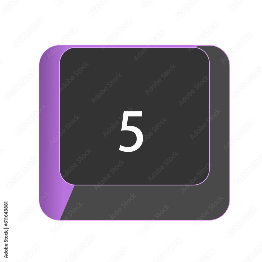 Single vector illustration button on the keyboard Single vector illustration button on the keyboard