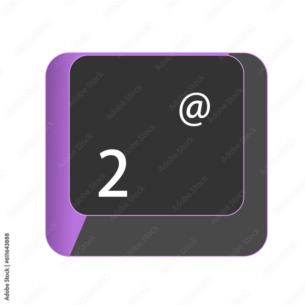 Single vector illustration button on the keyboard Single vector illustration button on the keyboard
