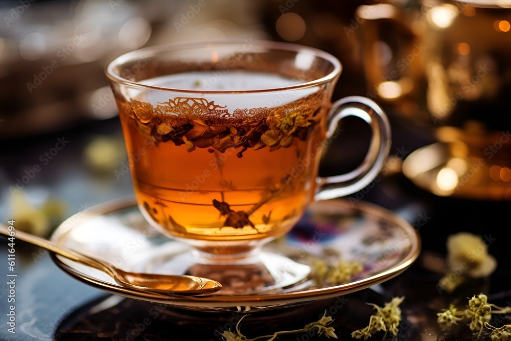 Closeup of a luxurious cup of tea Closeup of a luxurious cup of tea
