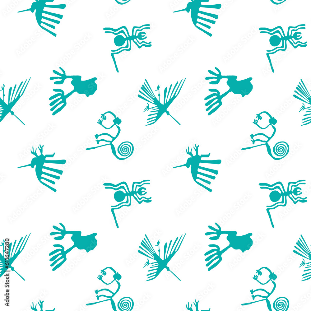 Fototapeta premium Textile and digital seamless pattern design