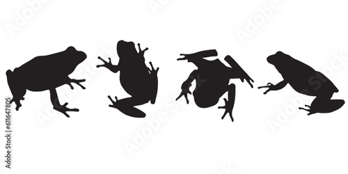 silhouettes of frog vector eps 10