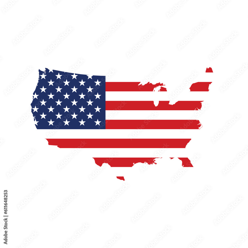 USA Map, USA Flag vector. America Map, American Flag vector. USA Map, USA Flag vector. America Map, American Flag vector.