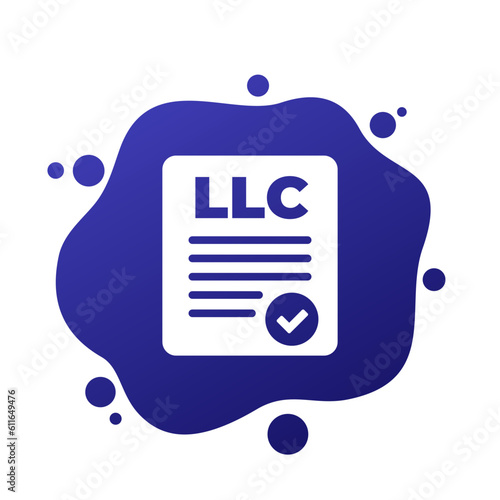 LLC vector icon, Limited Liability Company design