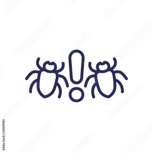 pest warning line icon on white