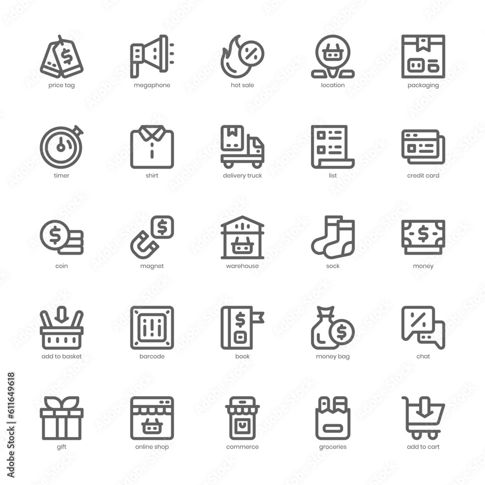 Sale and Shopping Icon pack for your website design, logo, app, and user interface. Sale and Shopping Icon outline design. Vector graphics illustration and editable stroke. Sale and Shopping Icon pack for your website design, logo, app, and user interface. Sale and Shopping Icon outline design. Vector graphics illustration and editable stroke.