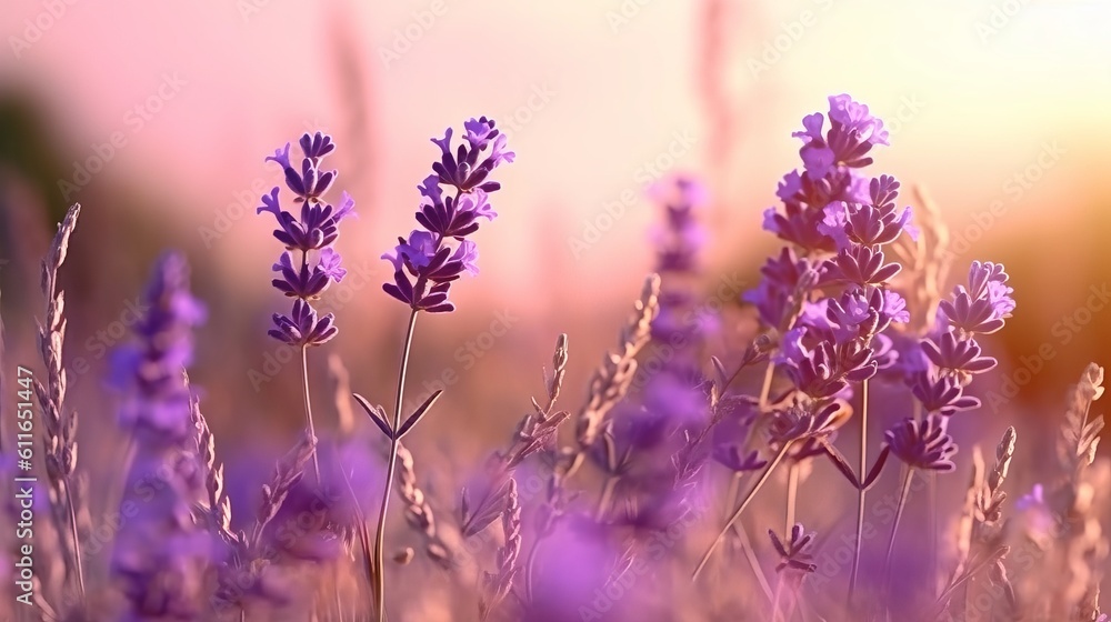 lavender flowers in a field lavender flowers in a field