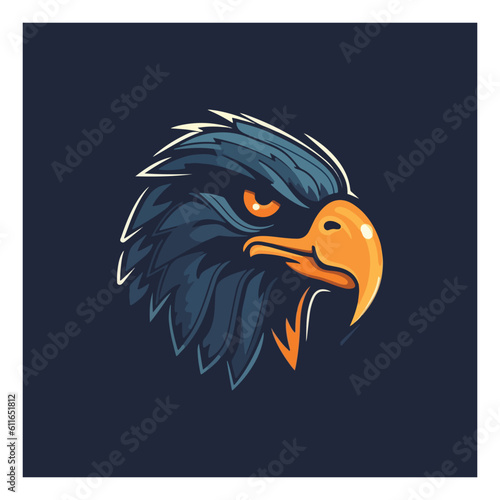 Eagle shaped mascot logo for a publishing company.