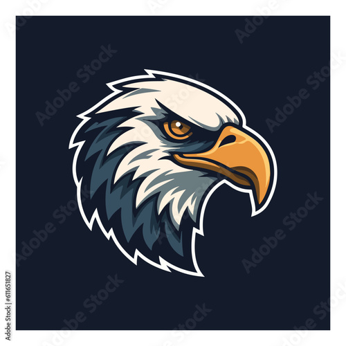 Eagle shaped mascot logo for a publishing company.