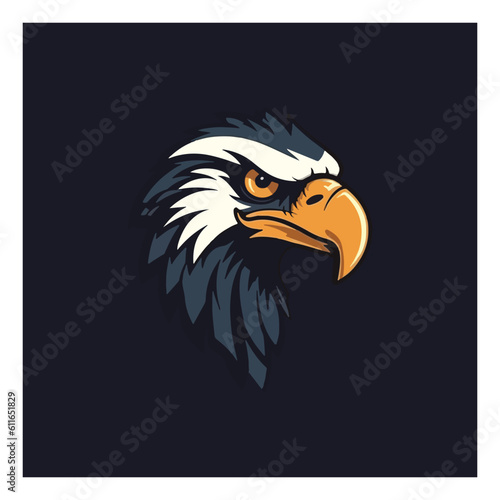 Eagle shaped mascot logo for a publishing company.