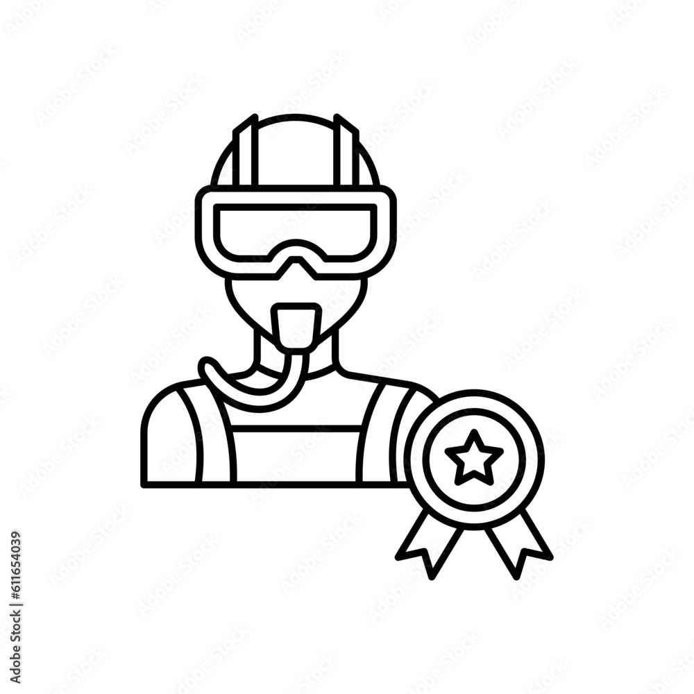 Diving badge Vector Outline Vector Icon that can easily edit or modify
Diving badge Vector Outline Vector Icon that can easily edit or modify