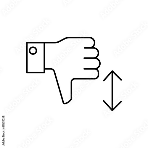 Descend Vector Outline Vector Icon that can easily edit or modify

